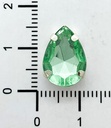 Gema engarzada gota verde oliva brillosa 10x14mm x 10un.