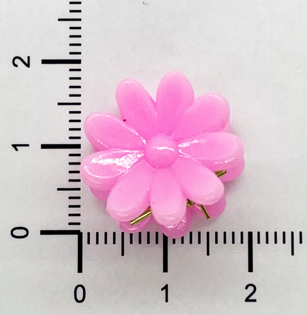 Broche p/pelo acrílico flor x 6 un.