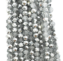 Cristal de roca 4mm plata bicolor