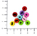 Plástico signos plano multicolor 7mm x 10 gr.