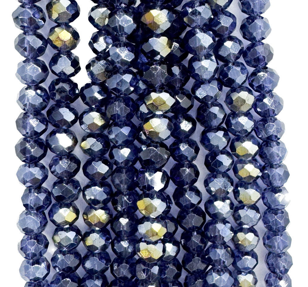 Cristal de roca 4mm celeste grisáceo