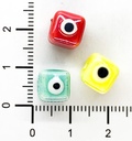 Ojos turcos cerámica cuadrados multicolor 8x8 x 5un.