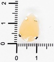 Gema engarzada gota salmón opalina 10x14mm x 20un.