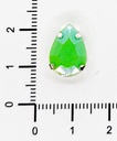 Gema engarzada gota salmón opalina 10x14mm x 20un.