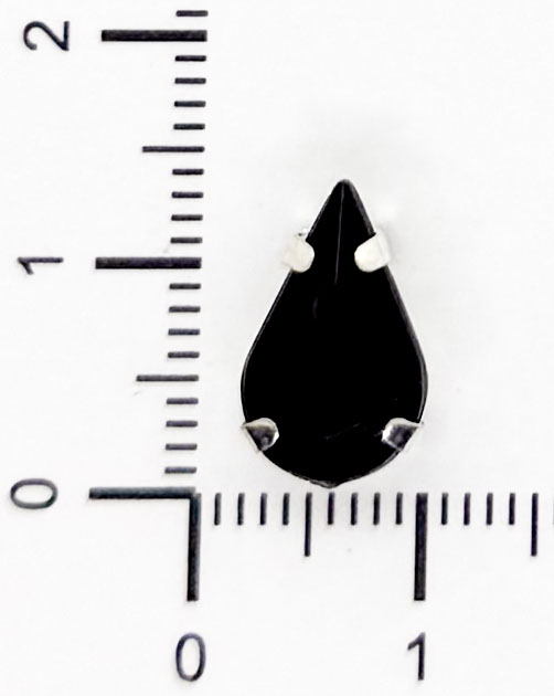 Gema engarzada gota salmón opalina 8x13mm x 25un.