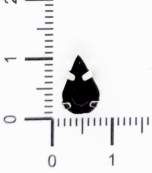 Gema engarzada gota amarillo opalino 6x10mm x 25un.