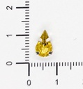 Gema engarzada gota amarillo opalino 6x10mm x 25un.