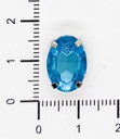 Gema engarzada oval fucsia brillante 10x14 mm x 25un.