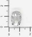 Gema engarzada oval fucsia brillante 10x14 mm x 25un.