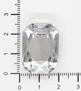 Gema engarzada plata rectangular 18x25 mm x 10 U