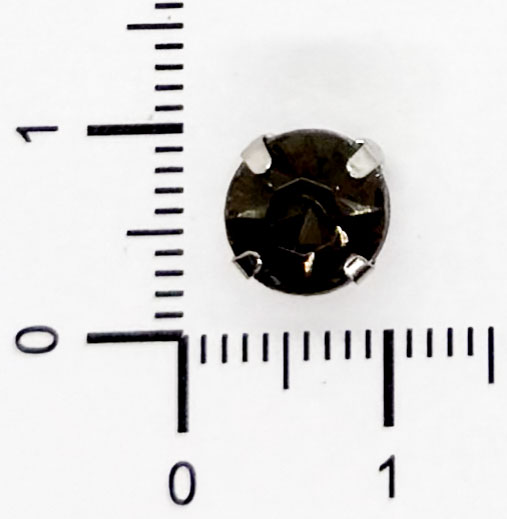 Gema engarzada plata redonda plata 10mm x 20un.