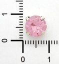 Gema engarzada redonda rosa brillosa 8mm x 25un.