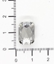 Gema engarzada plata rectangular 8x10 mm x 25un.