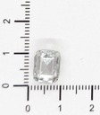 Gema engarzada plata rectangular 6x8 mm x 50 U