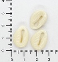 Caracoles buzios partidos plástico beige x 10g