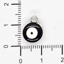 Dije ojo turco esmaltado lila 10mm x 2 un.