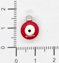 Dije ojo turco esmaltado lila 10mm x 2 un.