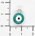 Dije ojo turco esmaltado lila 10mm x 2 un.
