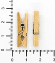 Broches de madera 25mm natural x 10 un.
