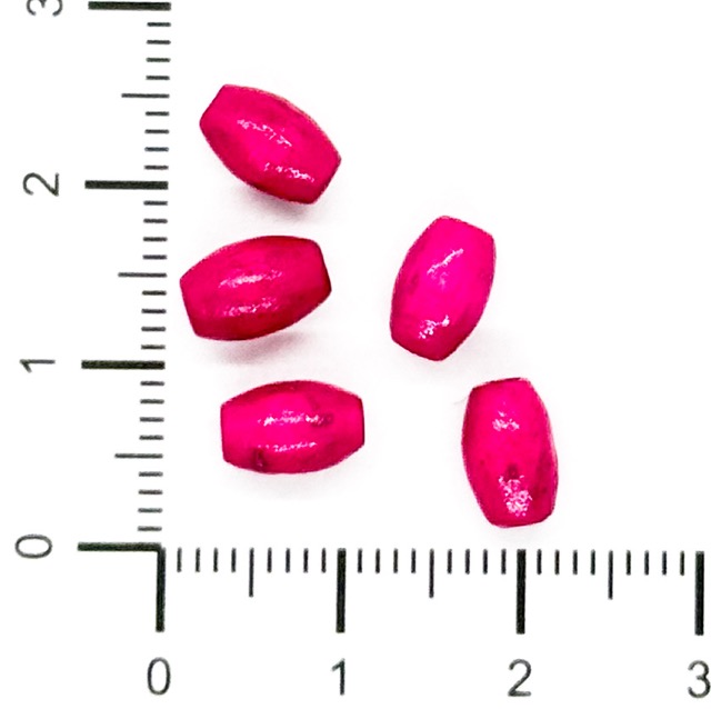 Arroz madera 8x5mm fucsia x 20gr.