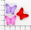 Cairel acrílico mariposa pasante multi x 20gr.