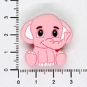 Dije silicona pasante No-Tox Elefante rosa x 1 un.