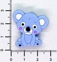 Dije silicona pasante No-Tox Koala celeste x 1 un.
