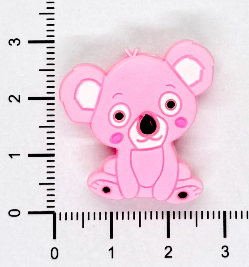 Dije silicona pasante No-Tox Koala rosa x 1 un.