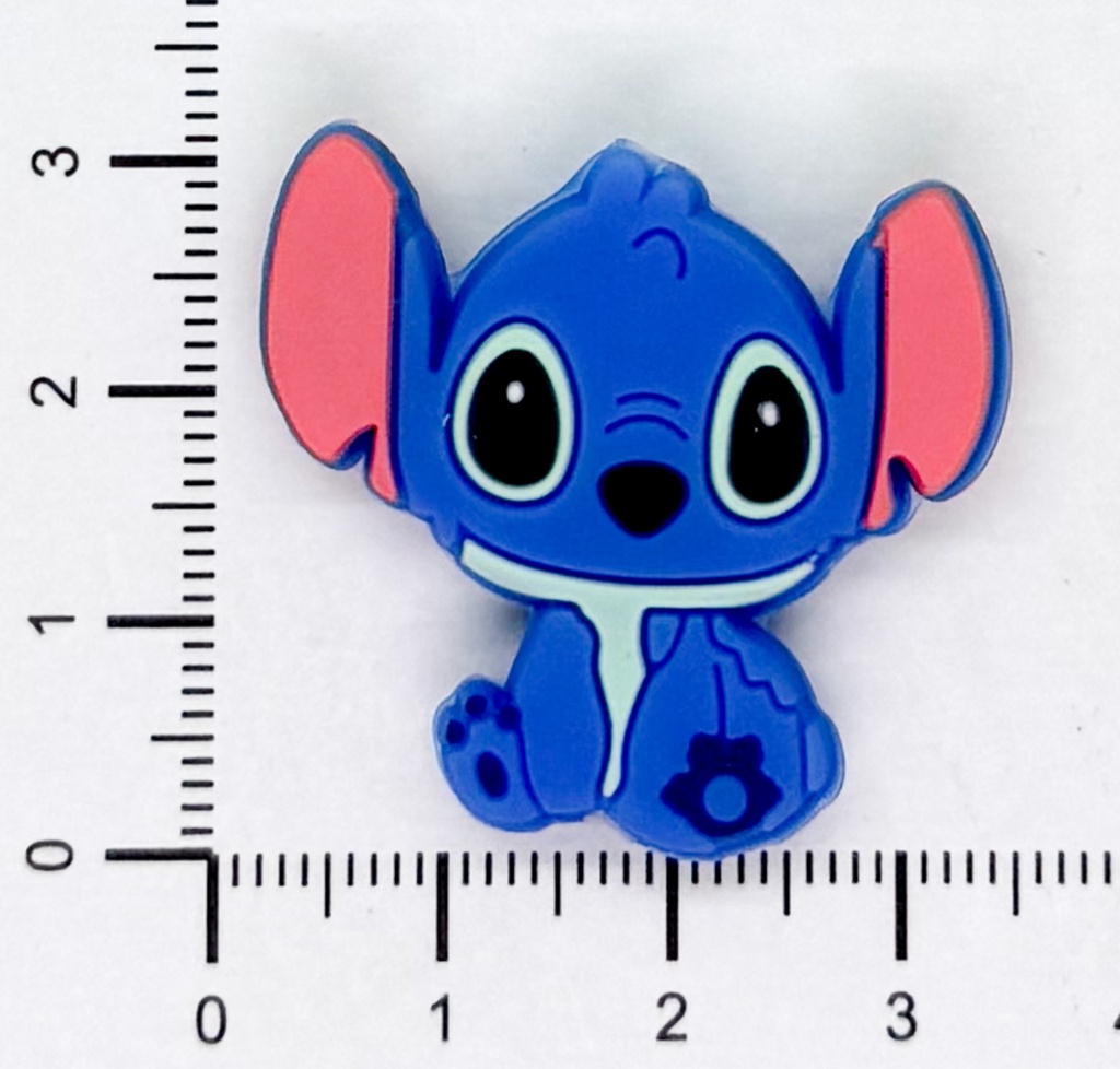 Dije silicona pasante No-Tox Stitch azúl x 1 un.