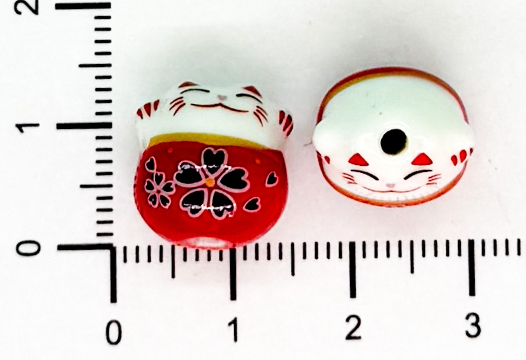 Gatitos cerámica rojo