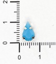 Gema engarzada gota celeste opaco 6x10mm x 10un.