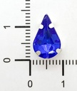 Gema engarzada gota azul brilloso 8x13mm x 50un.