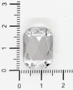 Gema engarzada plata rectangular 13x18 mm x 10un.