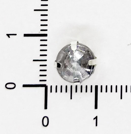 Gema engarzada redonda 8mm x 10un.