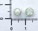 Tachas metálicas c/perla 6mm x 50 un.