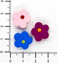 Flor de madera 15mm x 5un