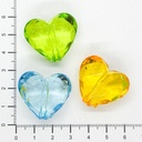Cairel acrílico corazón pasante multi x 3un.