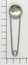 Alfiler de gancho 7cm níquel base gema x 1 un.