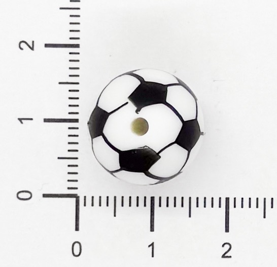 Dije silicona pasante No-Tox Pelota fútbol x 1 un.