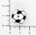 Dije silicona pasante No-Tox Pelota fútbol x 1 un.