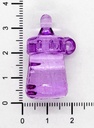 Dije acrílico biberón violeta x 2 un.