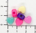 Plástico color corazón 8mm x 10gr