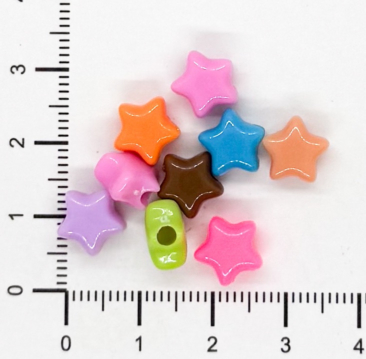 Plástico color estrella 8mm x 10gr