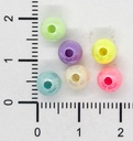 Plástico infantil pastel bolita brillo 6mm x 10 gr.