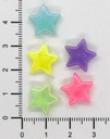 Plástico infantil pastel estrella brillo 13mm x 10 gr