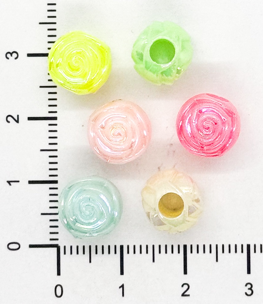 Plástico infantil pastel brillo rosa 10mm x 10 gr.