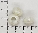 Plástico nacarado dona facetada 12mm x 10gr