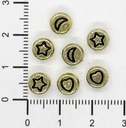 Plástico figuras plano 7mm dorado x 10gr