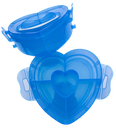 Cajita organizadora triple corazón celeste