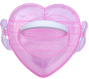 Cajita organizadora triple corazón rosa
